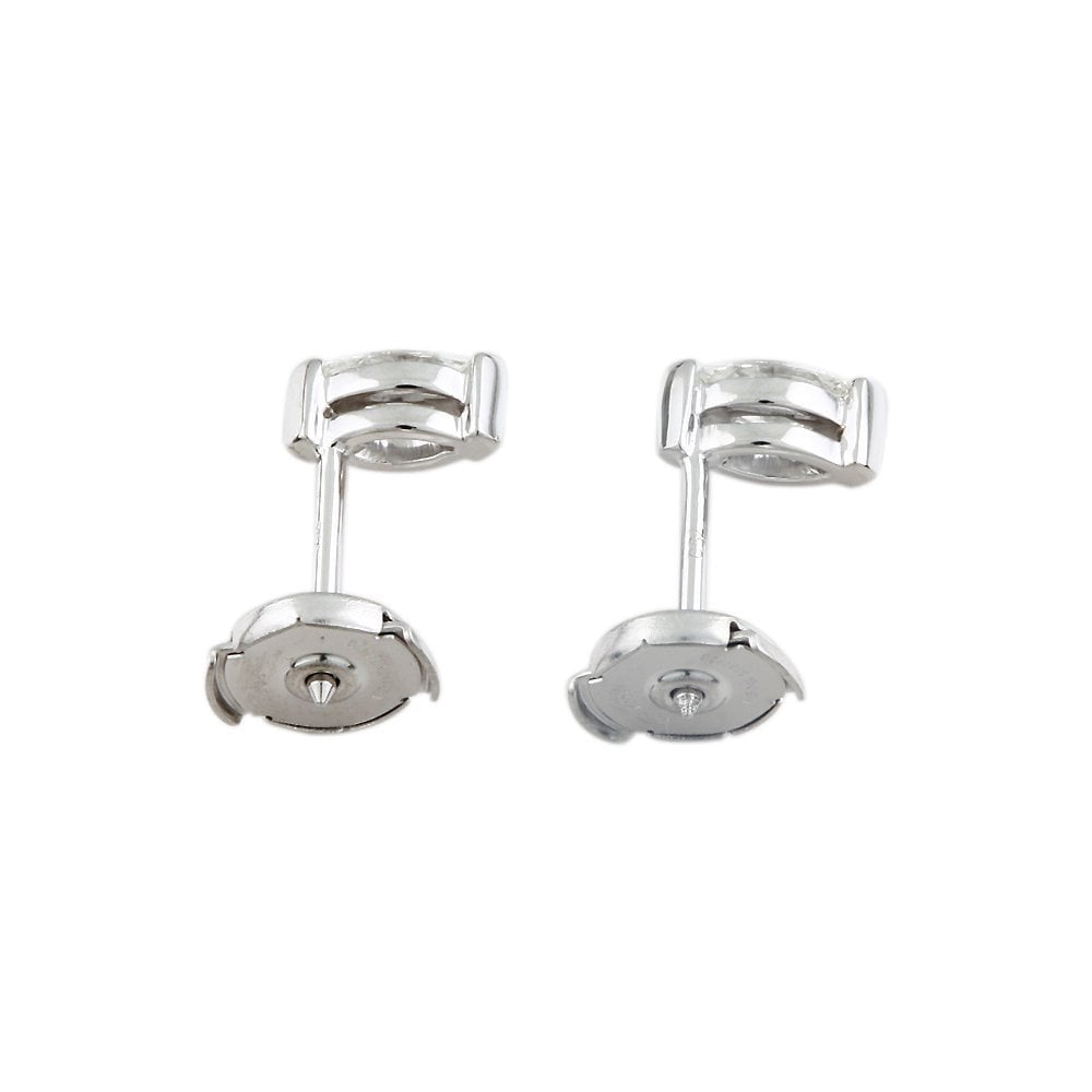 9ct White Gold 0.43ct Marquise Diamond Solitaire Stud Earrings