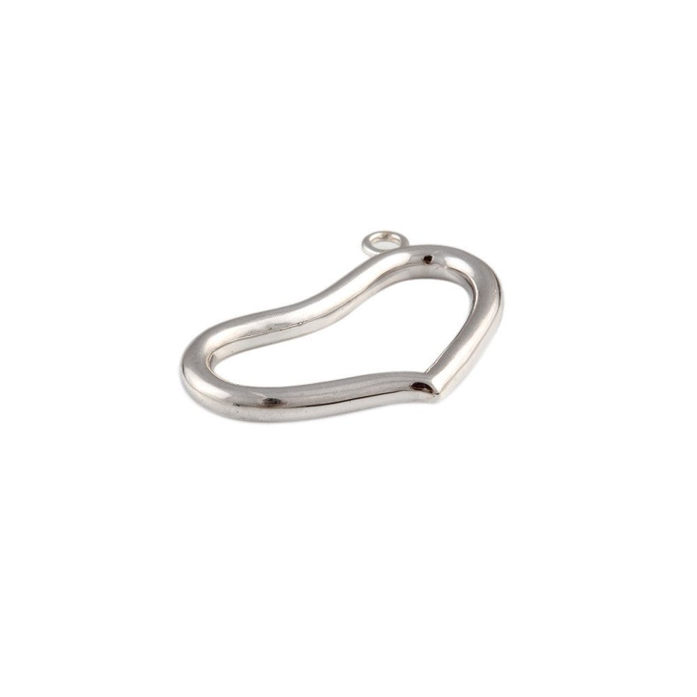 9ct White Gold Heart Pendant