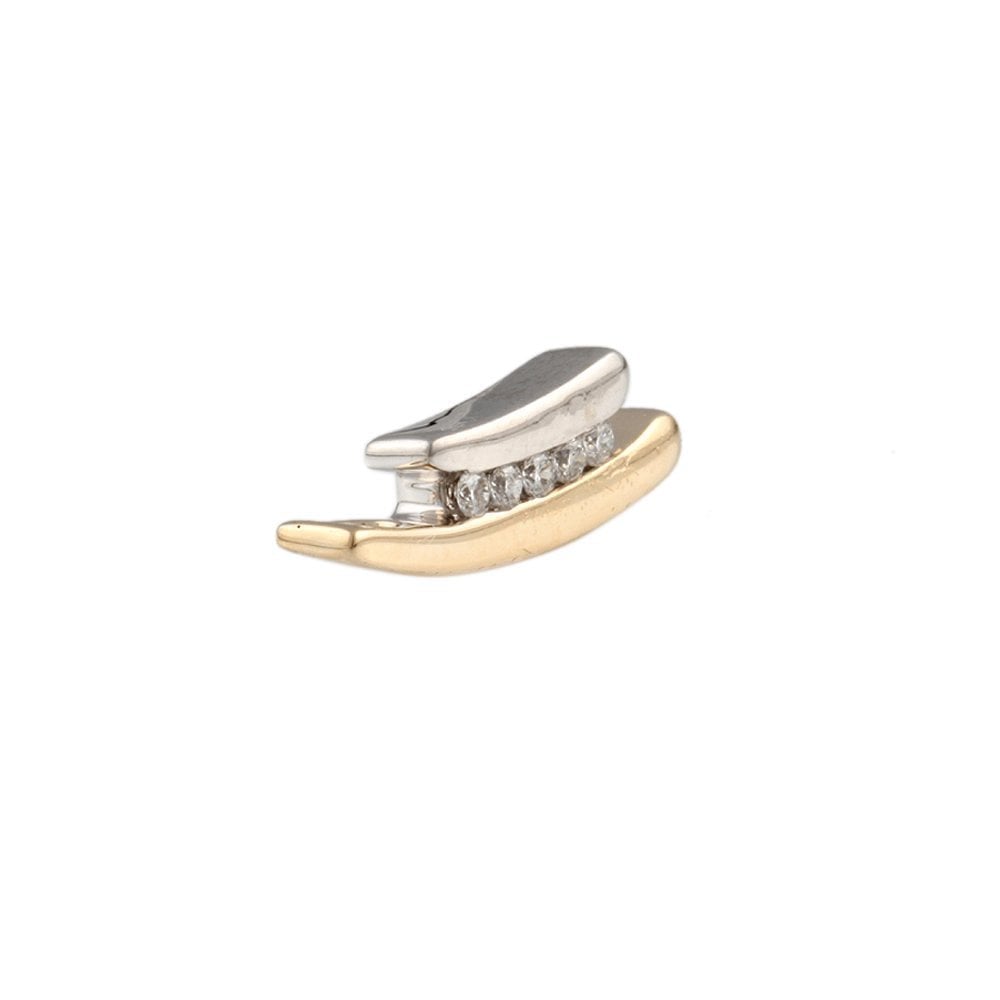 9ct Yellow and White Gold 0.08ct