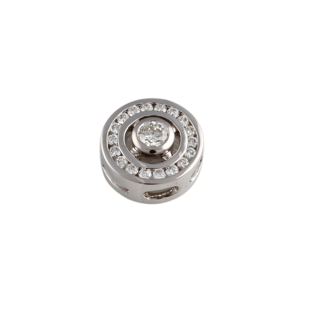 9ct White Gold 0.51ct Round Brilliant Cut Diamonds Cluster Pendant