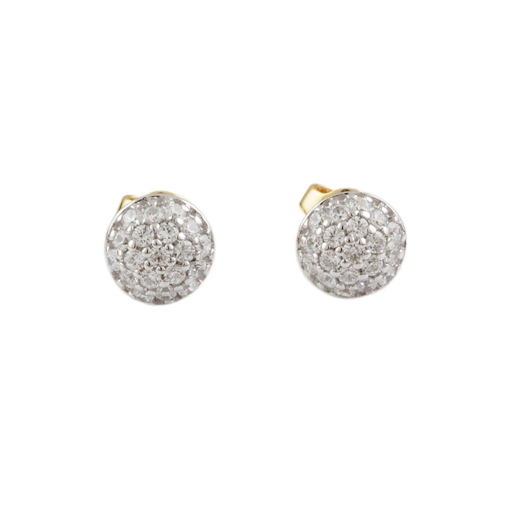 White Gold 1.05ct Round Brilliant Cut Diamond Cluster Earrings