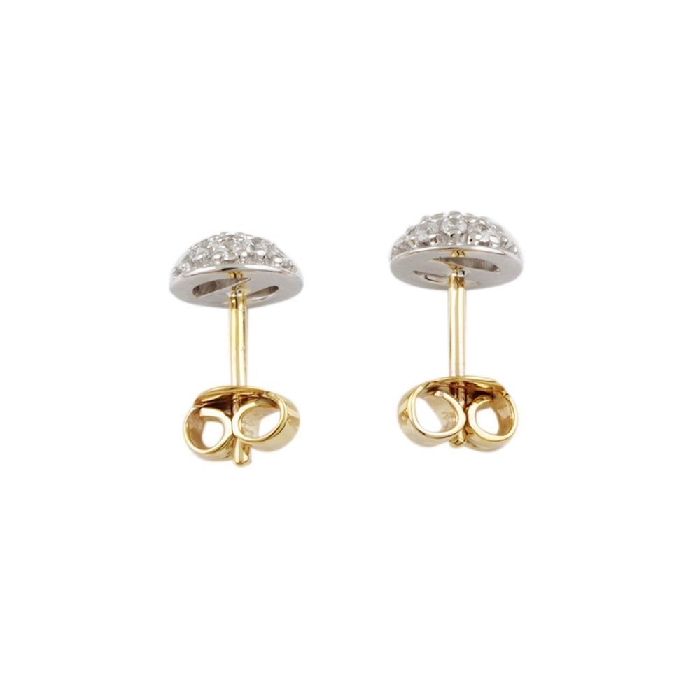 White Gold 1.05ct Round Brilliant Cut Diamond Cluster Earrings