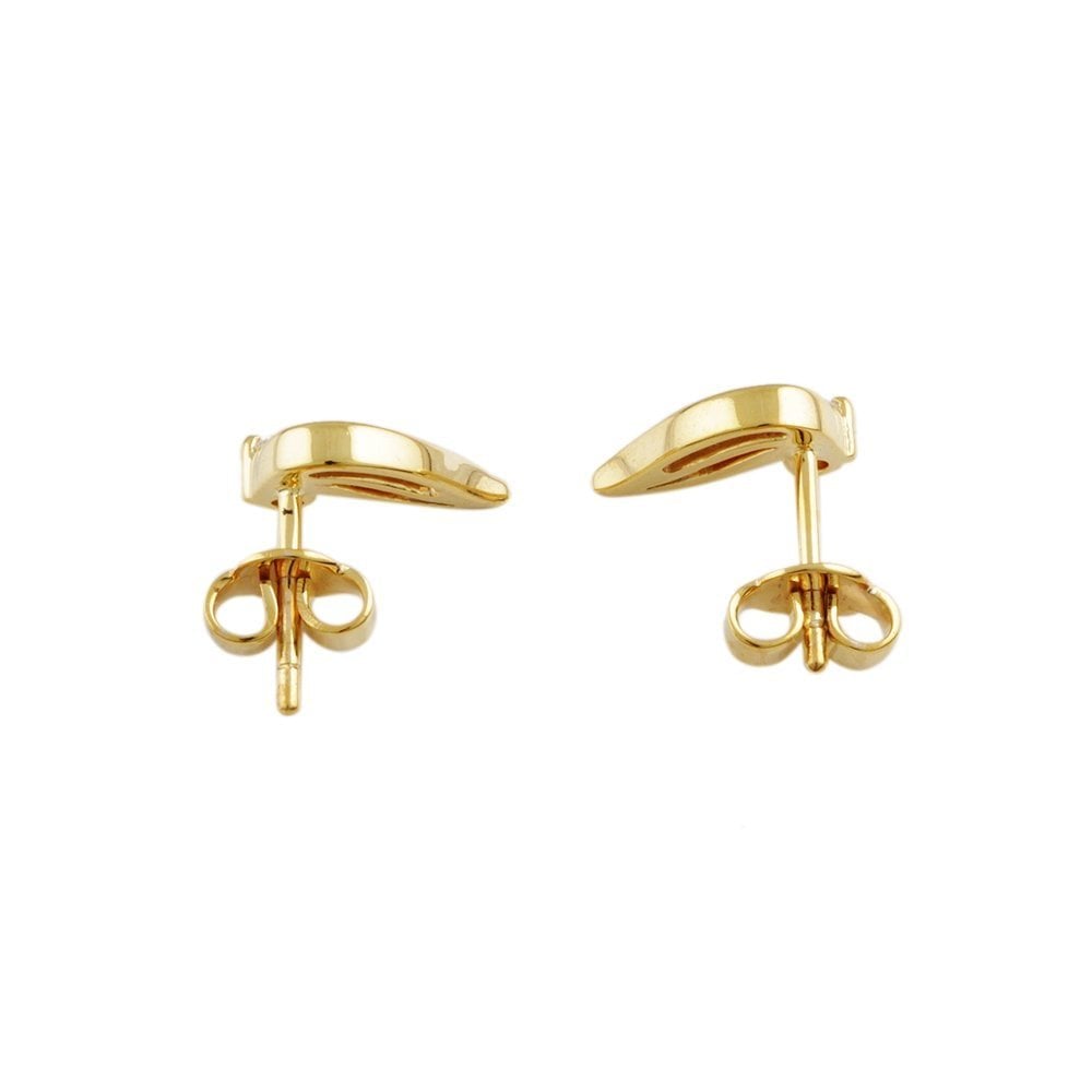 Yellow Gold 0.28ct Round Brilliant Cut Diamond Stud Earrings