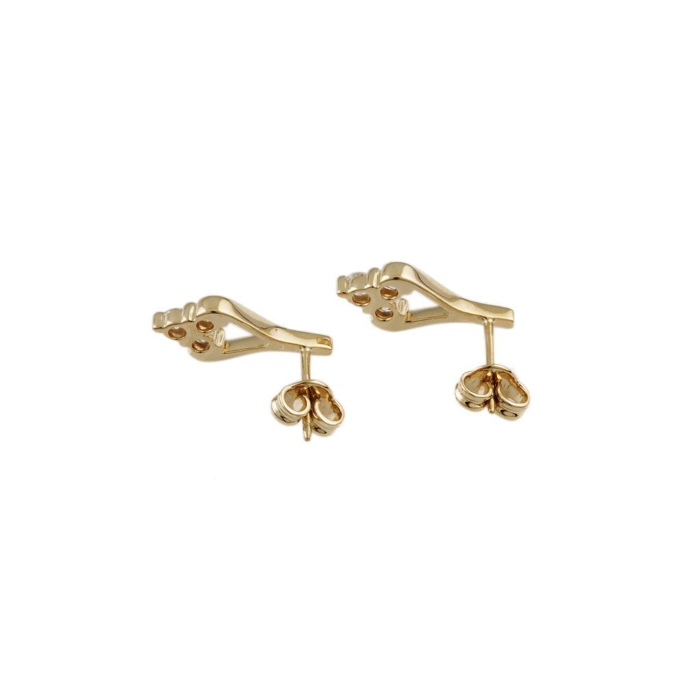 Yellow Gold 0.59ct Round Brilliant Cut Diamond Stud Earrings