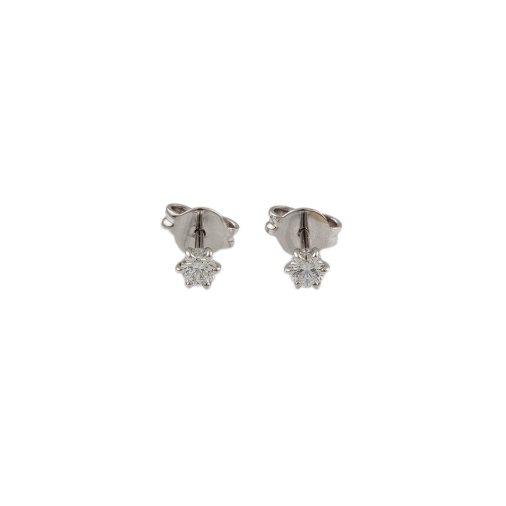 White Gold 0.56ct Round Brilliant Cut Diamond Solitaire Earrings