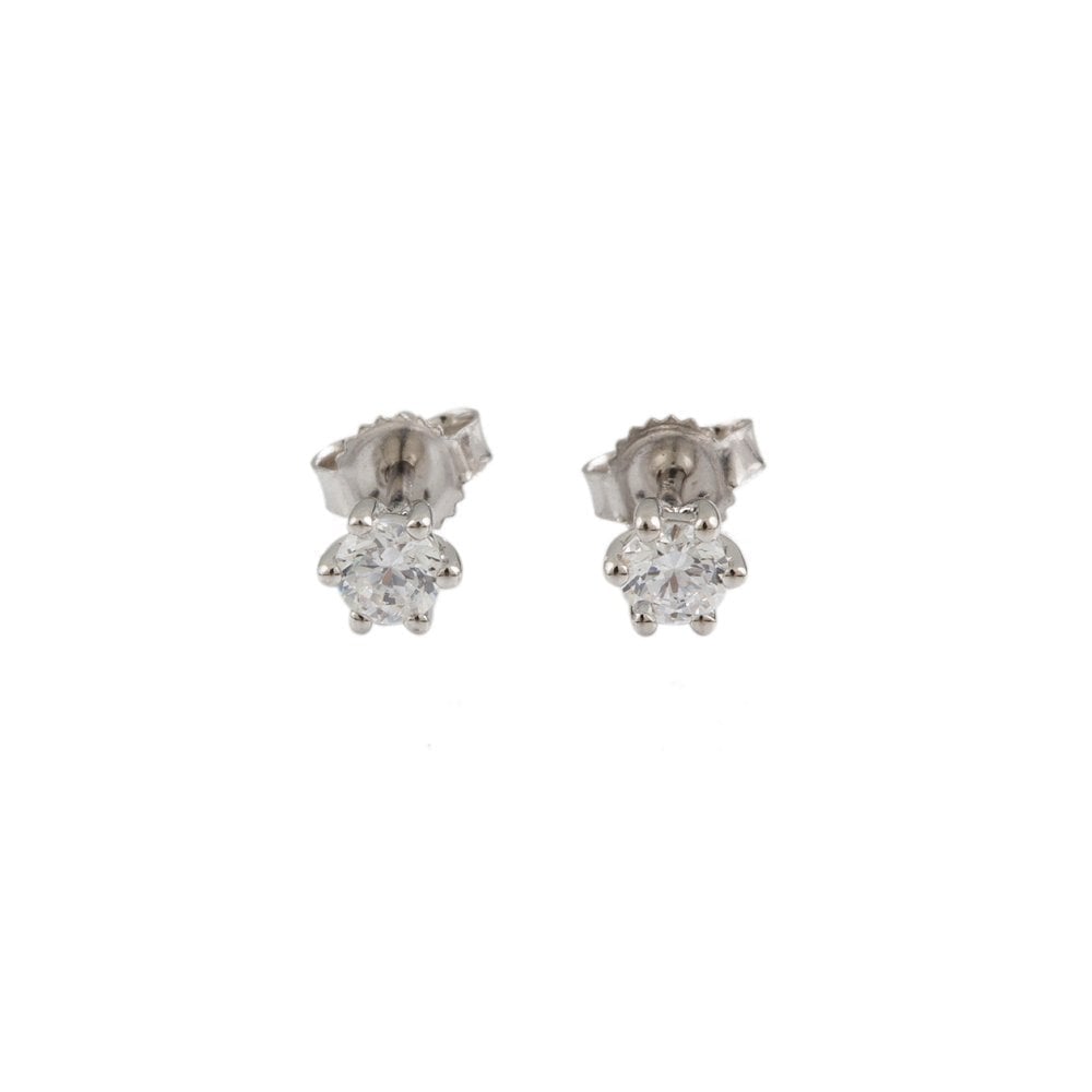White Gold 0.70ct Round Brilliant Cut Diamond Solitaire Earrings