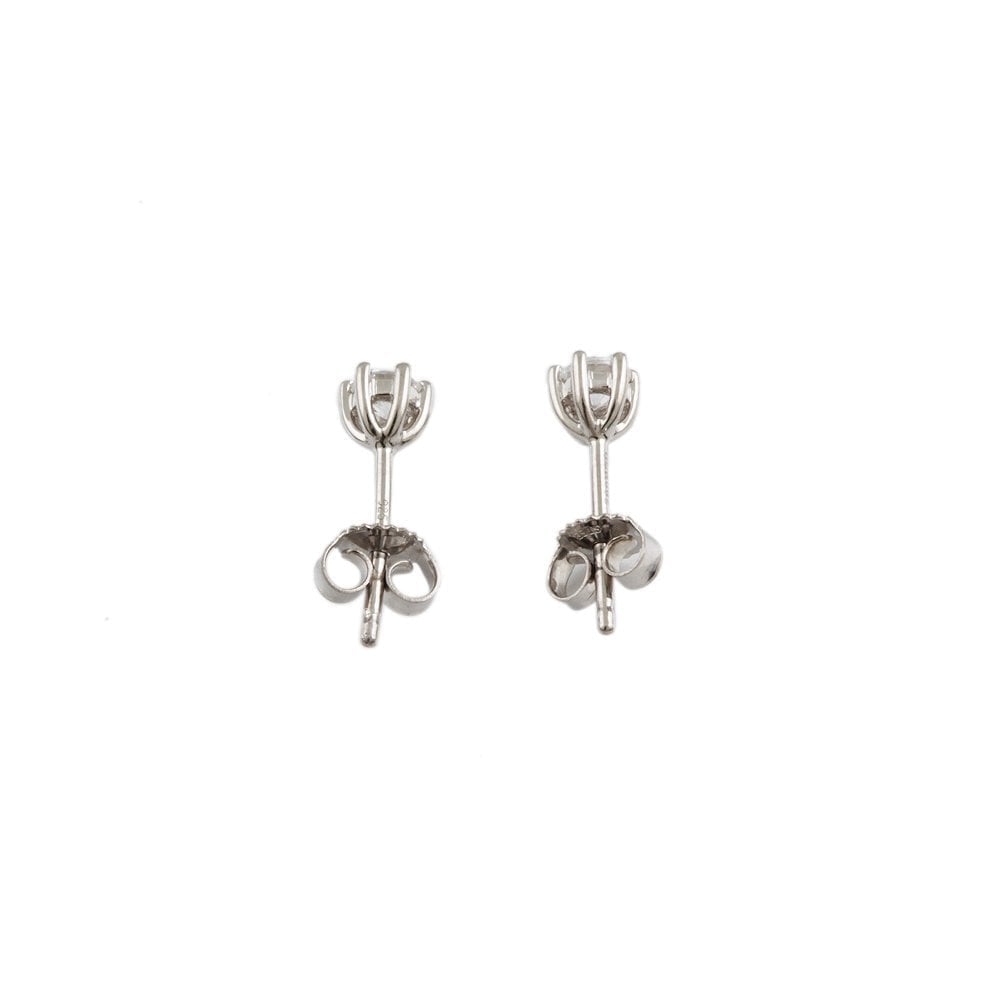 White Gold 0.70ct Round Brilliant Cut Diamond Solitaire Earrings