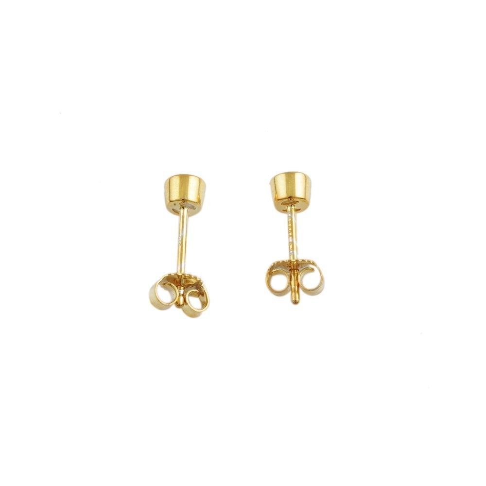 Yellow Gold 0.50ct Round Brilliant Cut Diamond Solitaire Earrings