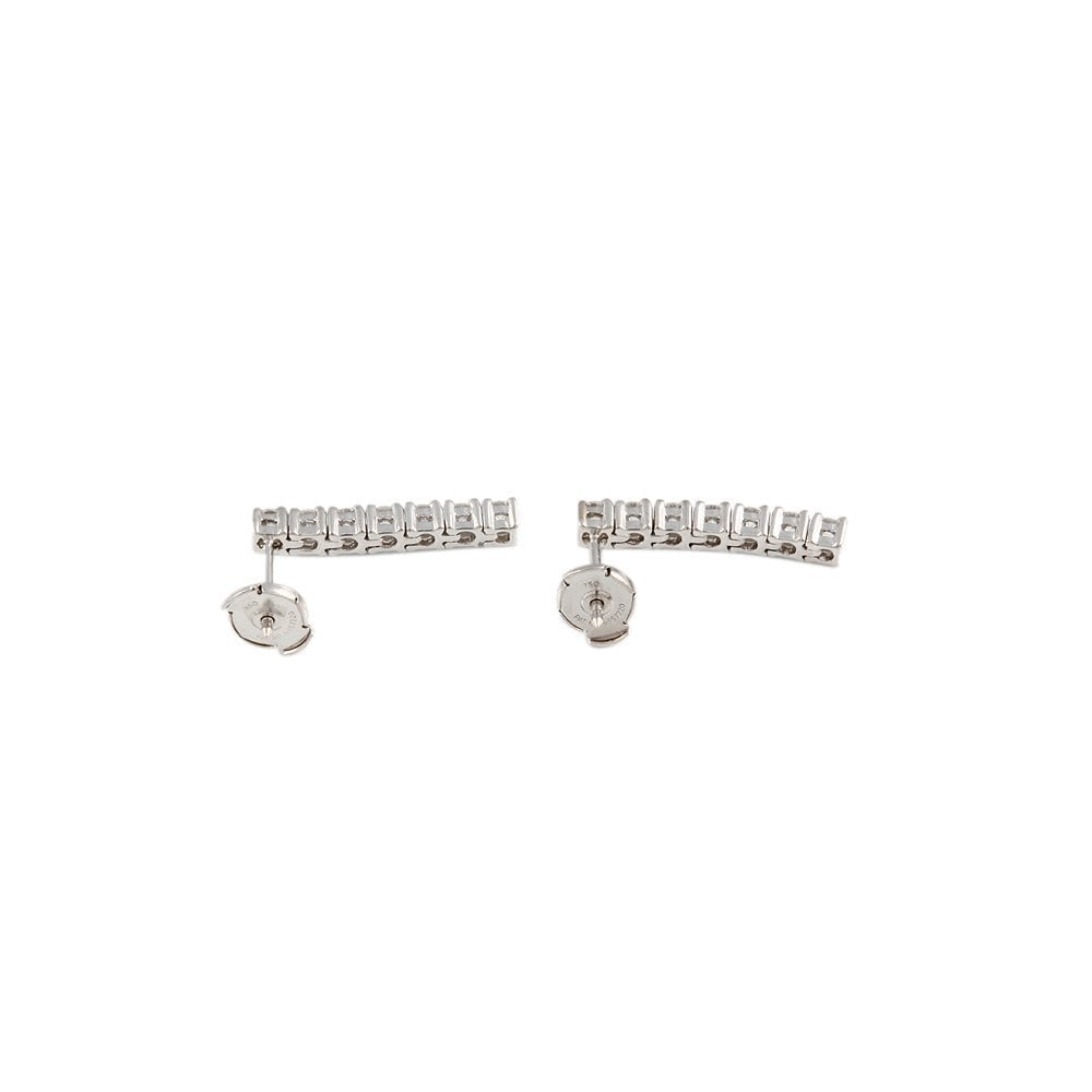 White Gold 0.85ct Round Brilliant Cut Diamond Drop Earrings