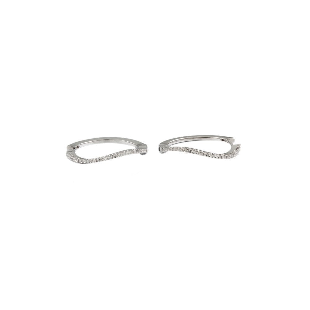 White Gold 0.40ct Round Brilliant Cut Diamond Hoop Earrings