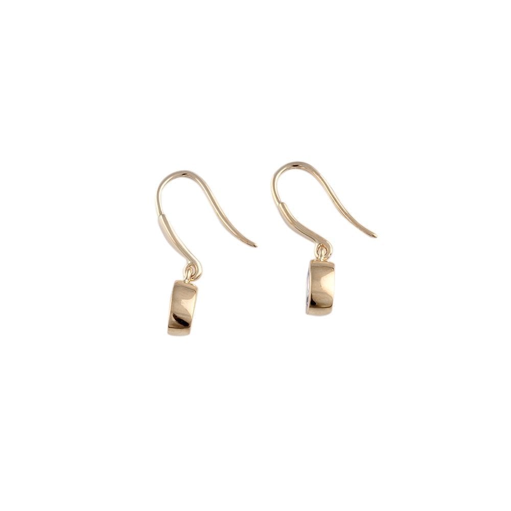 Yellow Gold 1.44ct Oval Tanzanite Drop Earrings