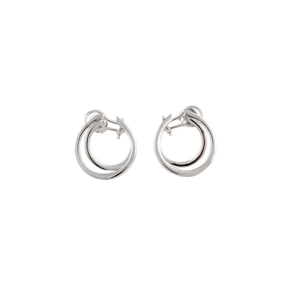 White Gold Hoop Earrings