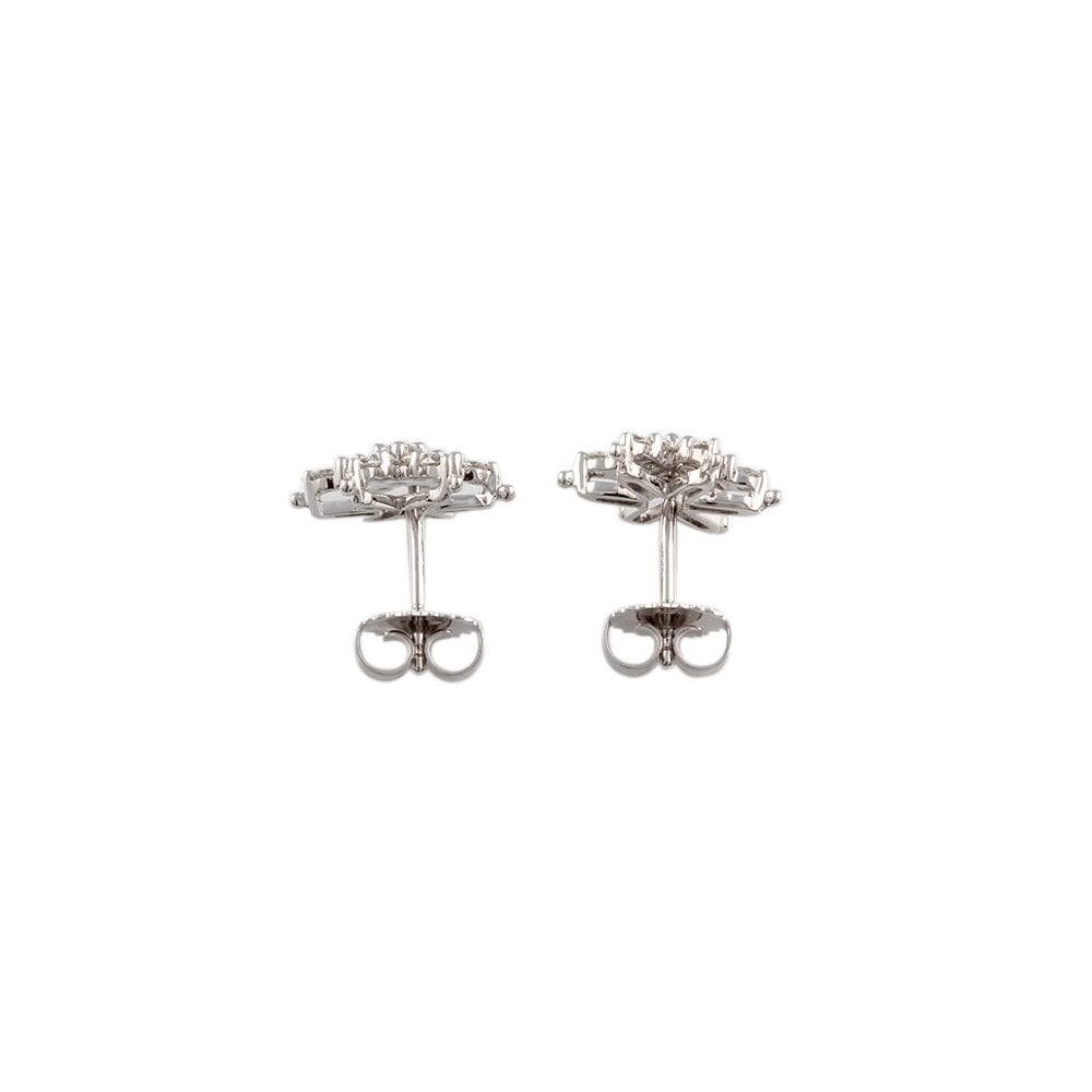 White Gold 0.77ct Round Brilliant Cut Diamonds Star Shaped Studs
