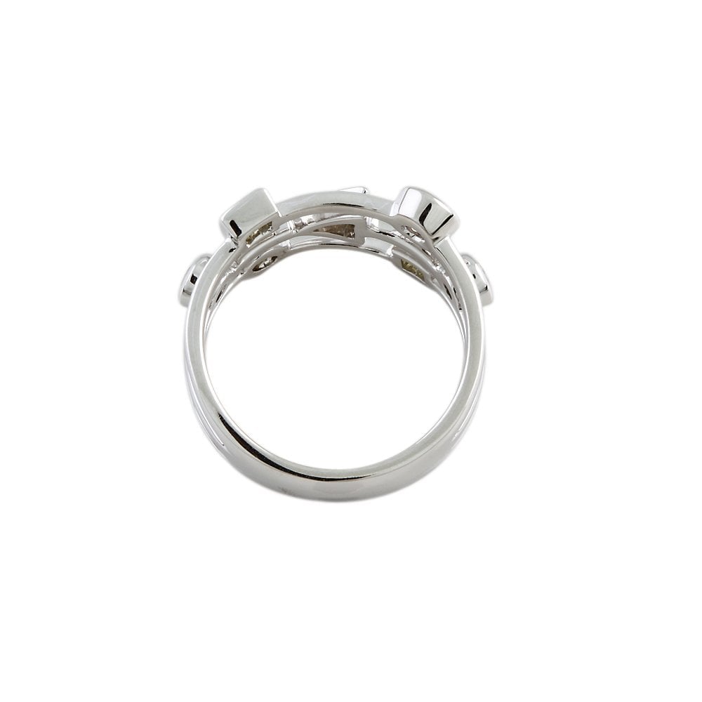 White Gold Multiple Shaped Diamond Set Bubble Ring  1.07ct