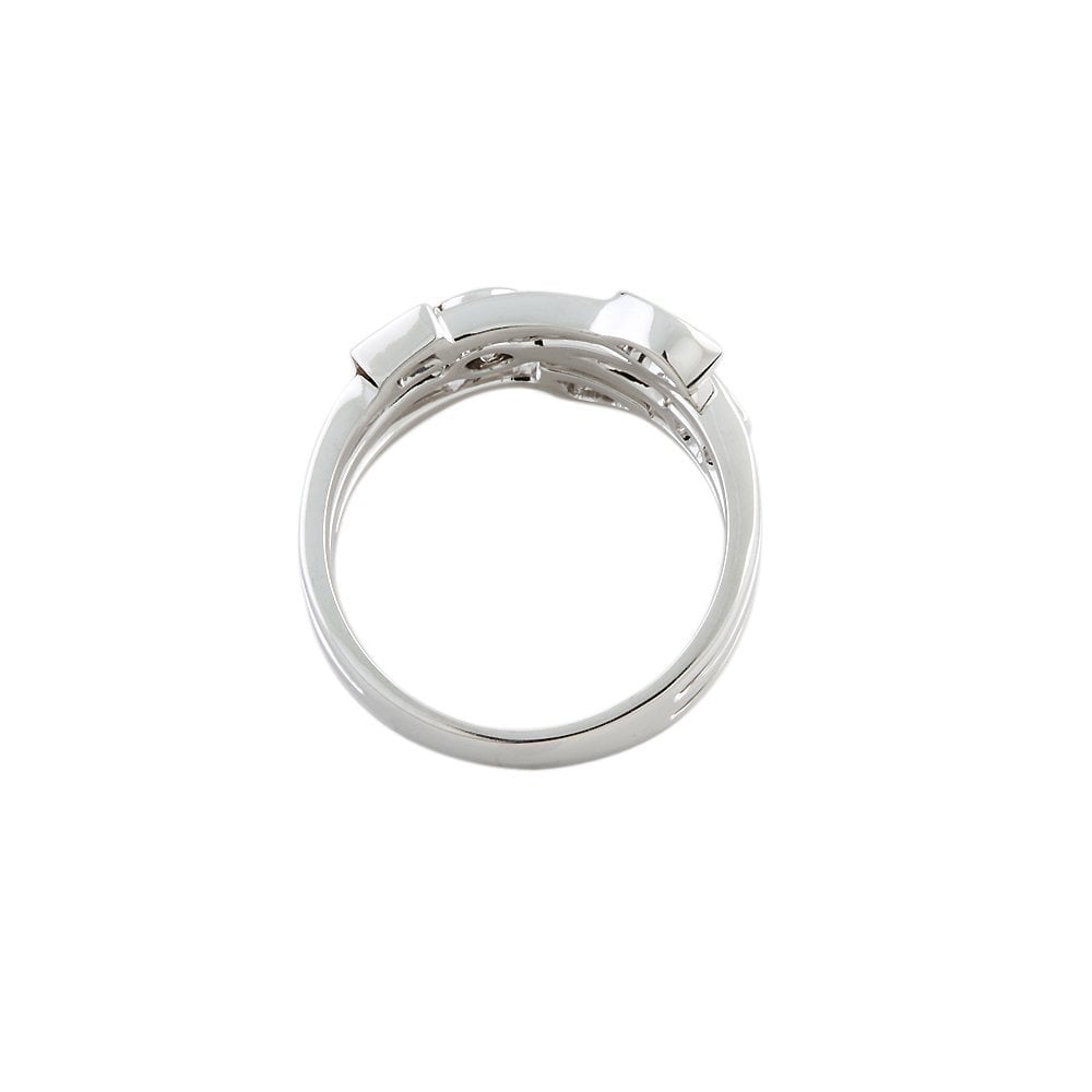 White Gold Five Stone 0.46ct Multiple Shaped Diamond Set Bubble Ring