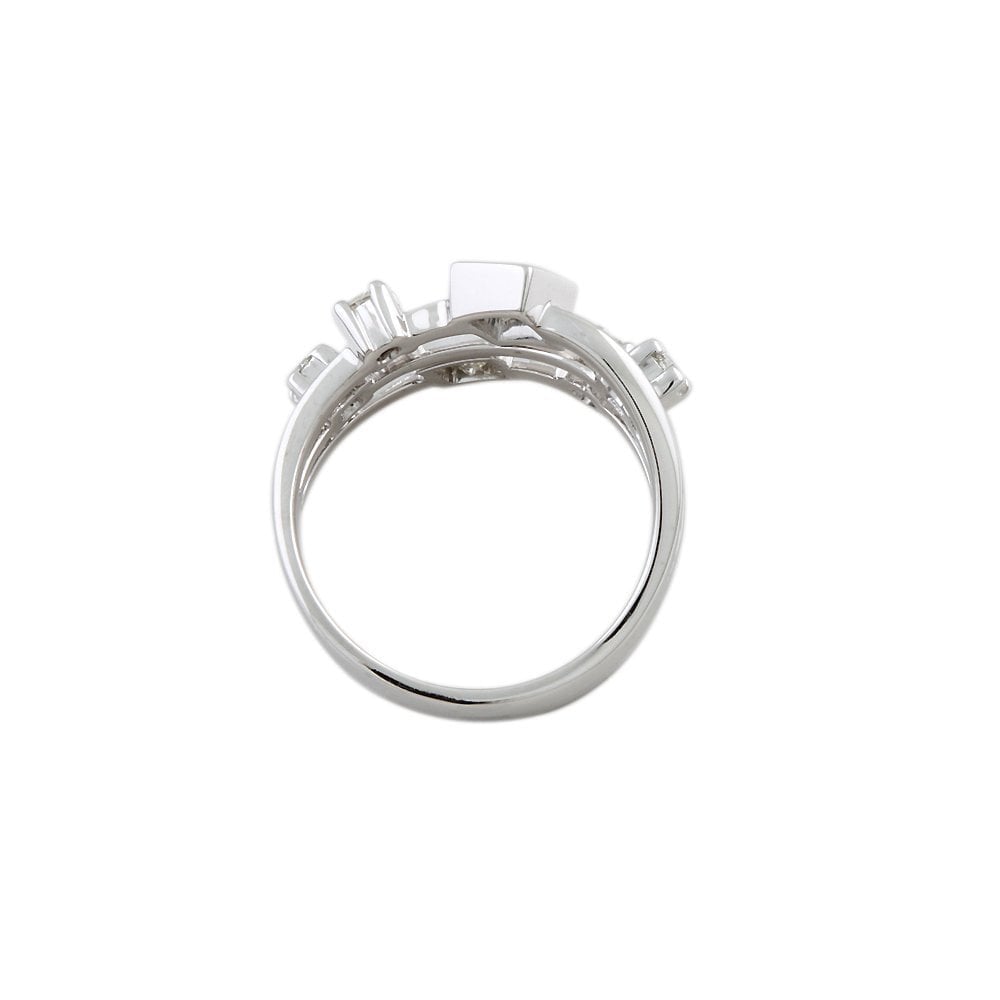 White Gold Five Stone 0.83ct Multiple Shaped Diamond Set Bubble Ring