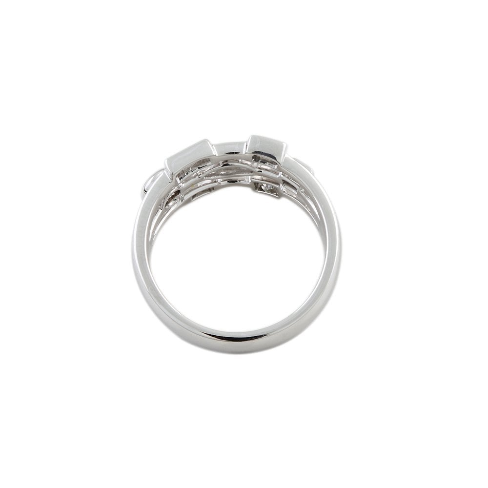 White Gold Five Stone 0.86ct Multiple Shaped Diamond Set Bubble Ring
