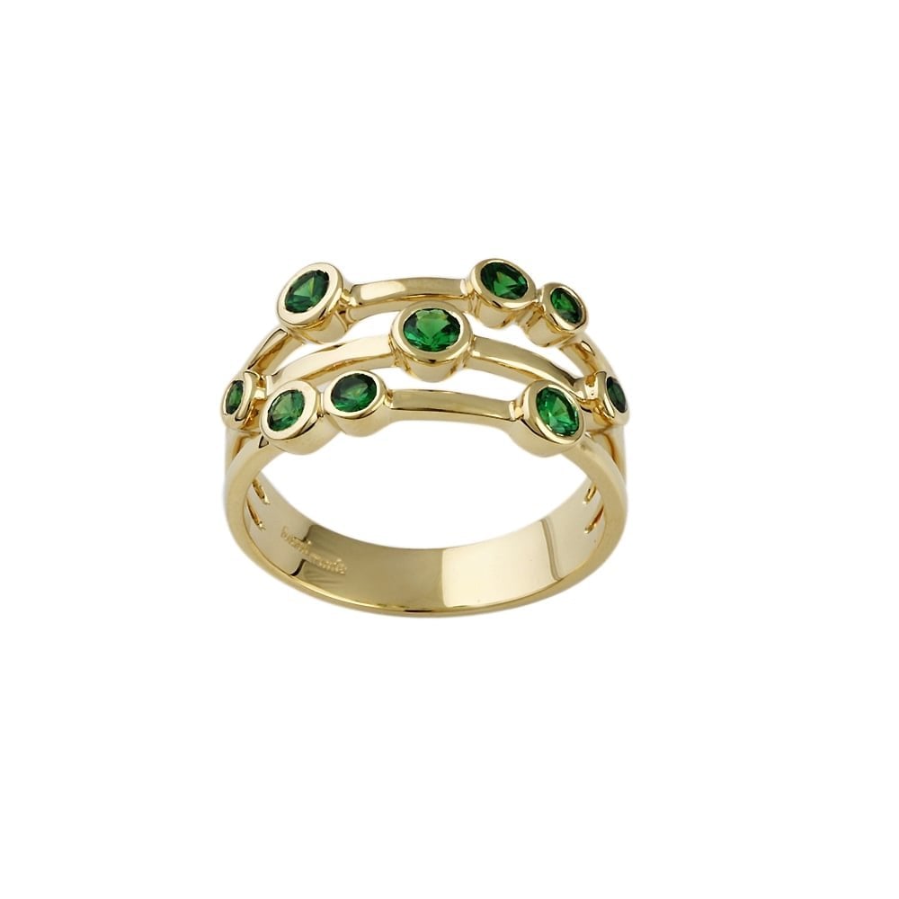 9ct Gold Tsavorite Bubble Ring 0.79