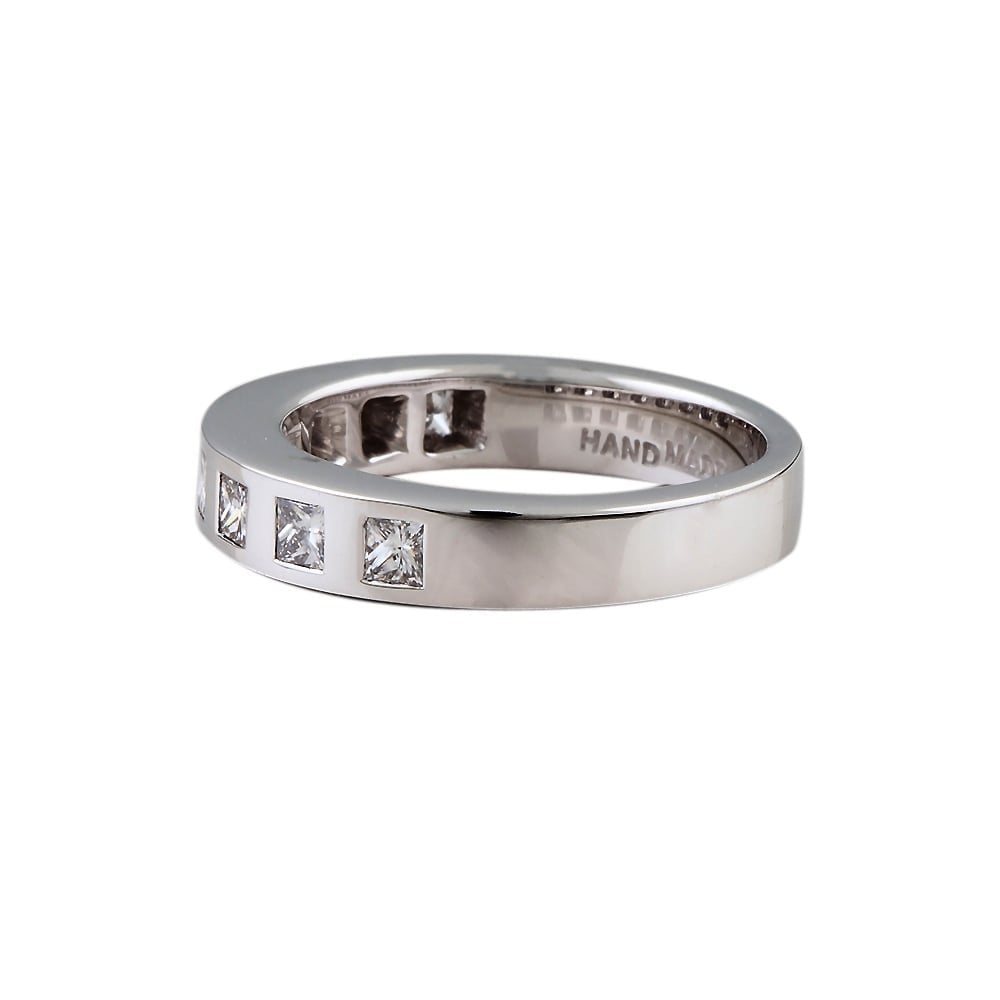 9ct White Gold Half Eternity Diamond Ring 0.53ct