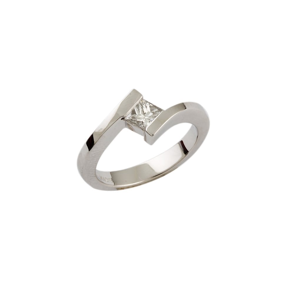 9ct White Gold Diamond Solitaire Ring 0.35ct