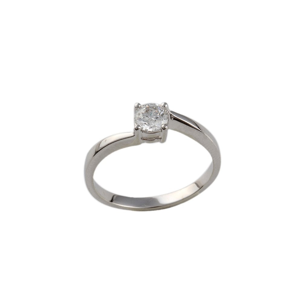 White Gold 0.50ct Round Brilliant Diamond Solitaire Ring