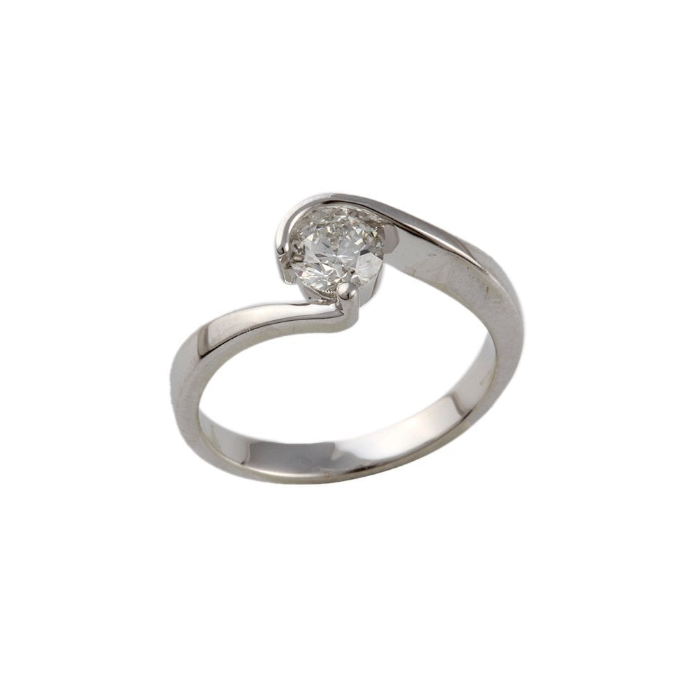 White Gold 0.45ct Round Brilliant Diamond Solitaire Ring