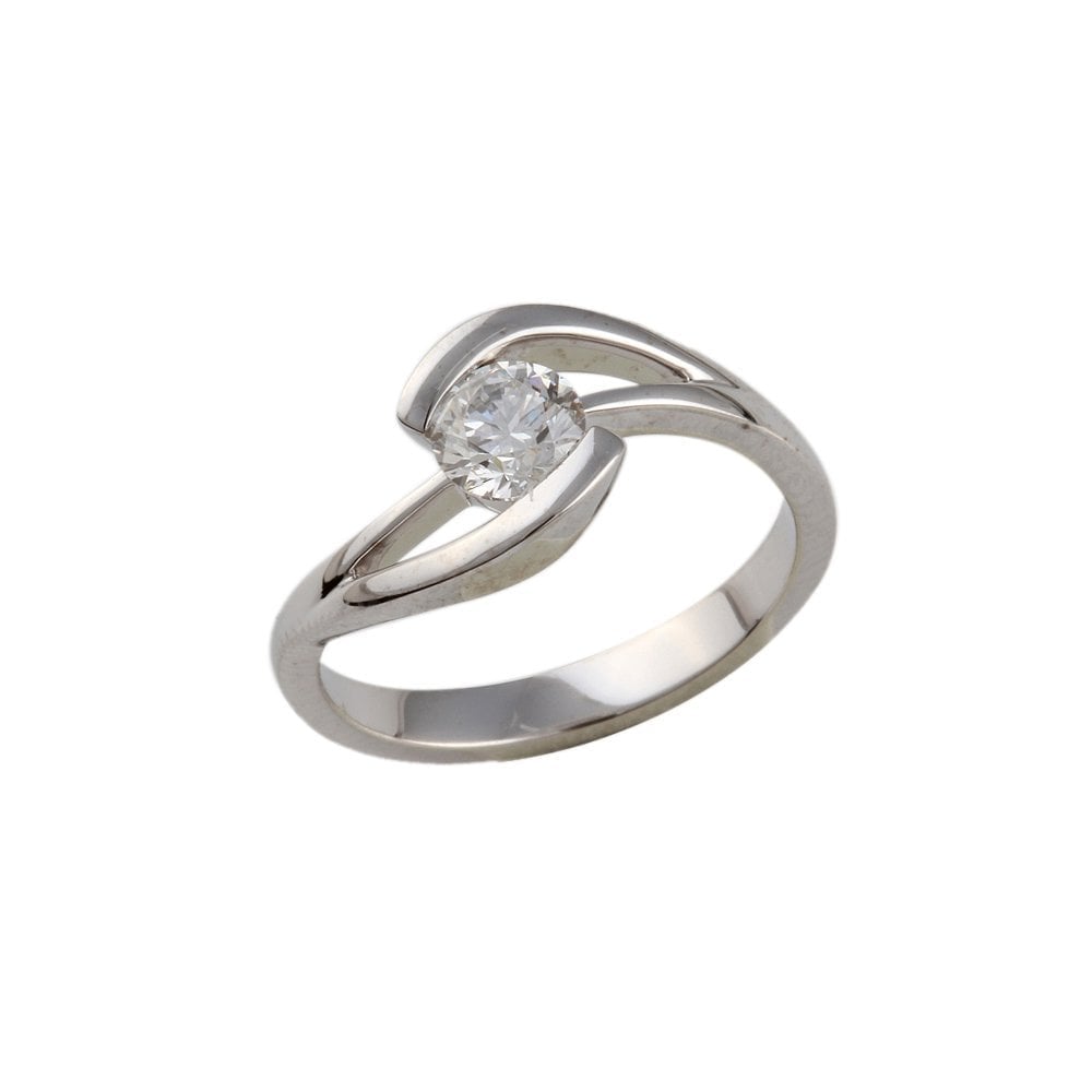 White Gold 0.50ct Round Brilliant Diamond Solitaire Ring