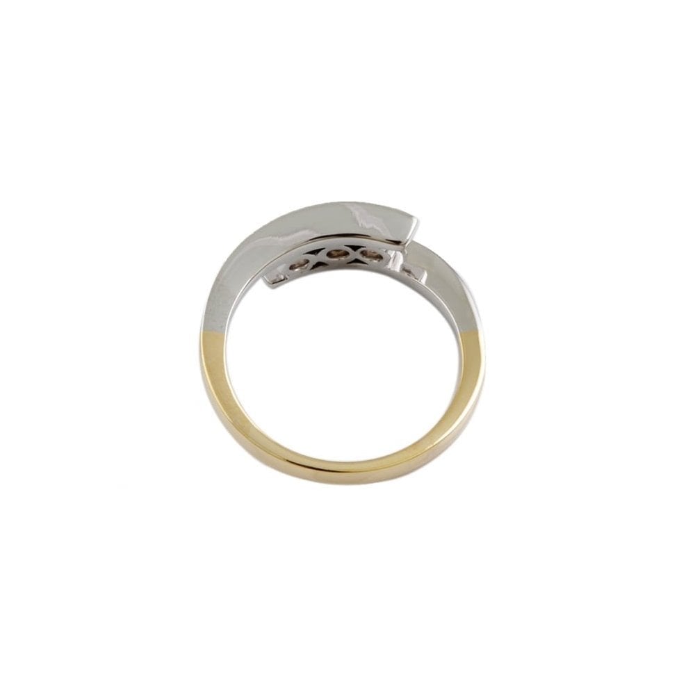 18ct Yellow and White Gold Diamond 0.55ct Three Stone Ring