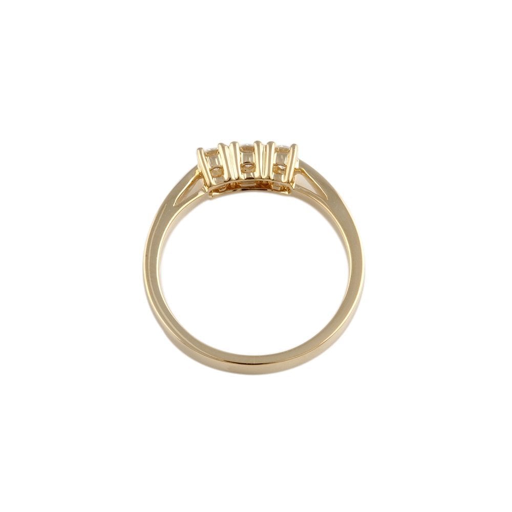 Yellow Gold Diamond Three Stone Ring 0.30ct