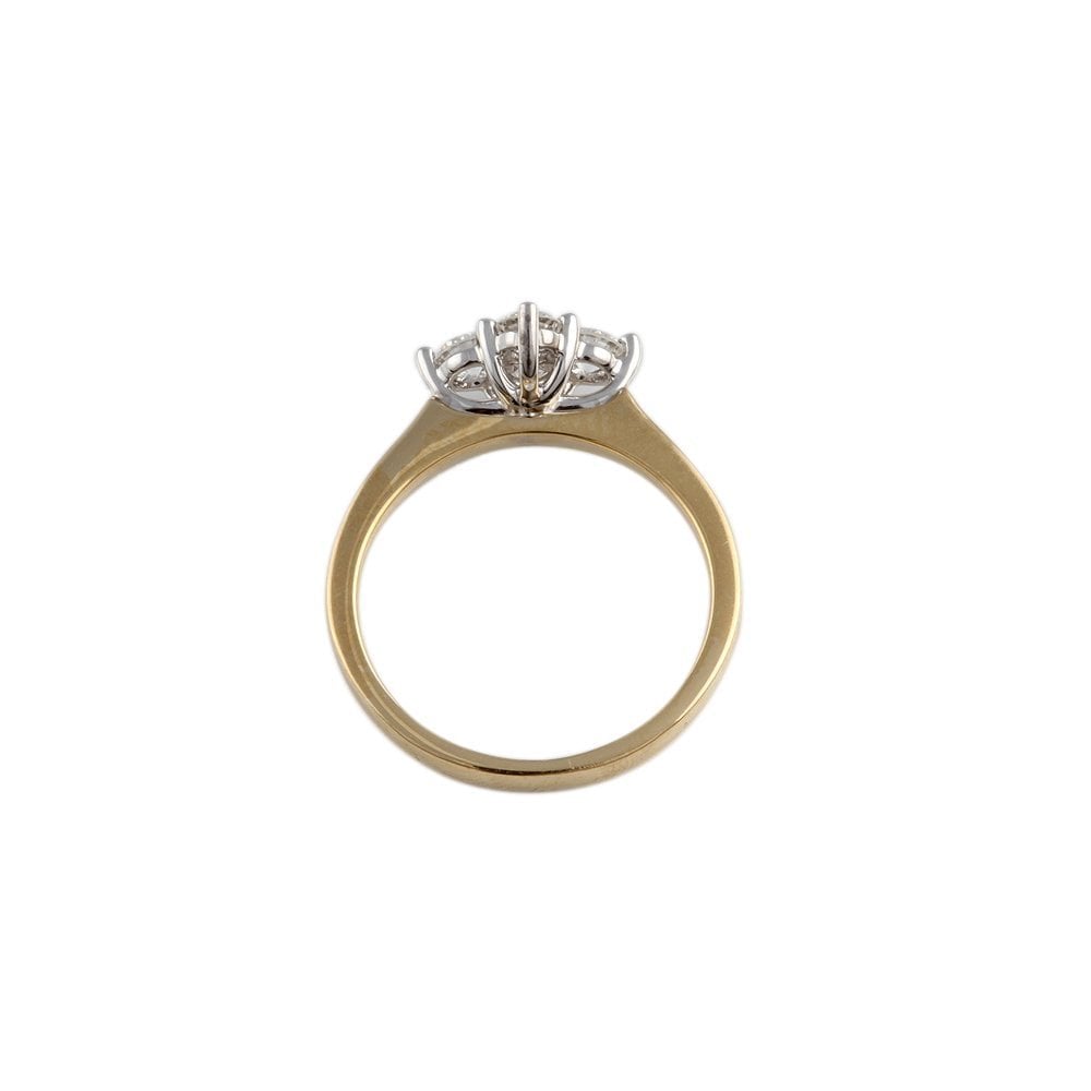 Yellow and White Gold 0.55ct Round Brilliant Diamond Four Stone Ring
