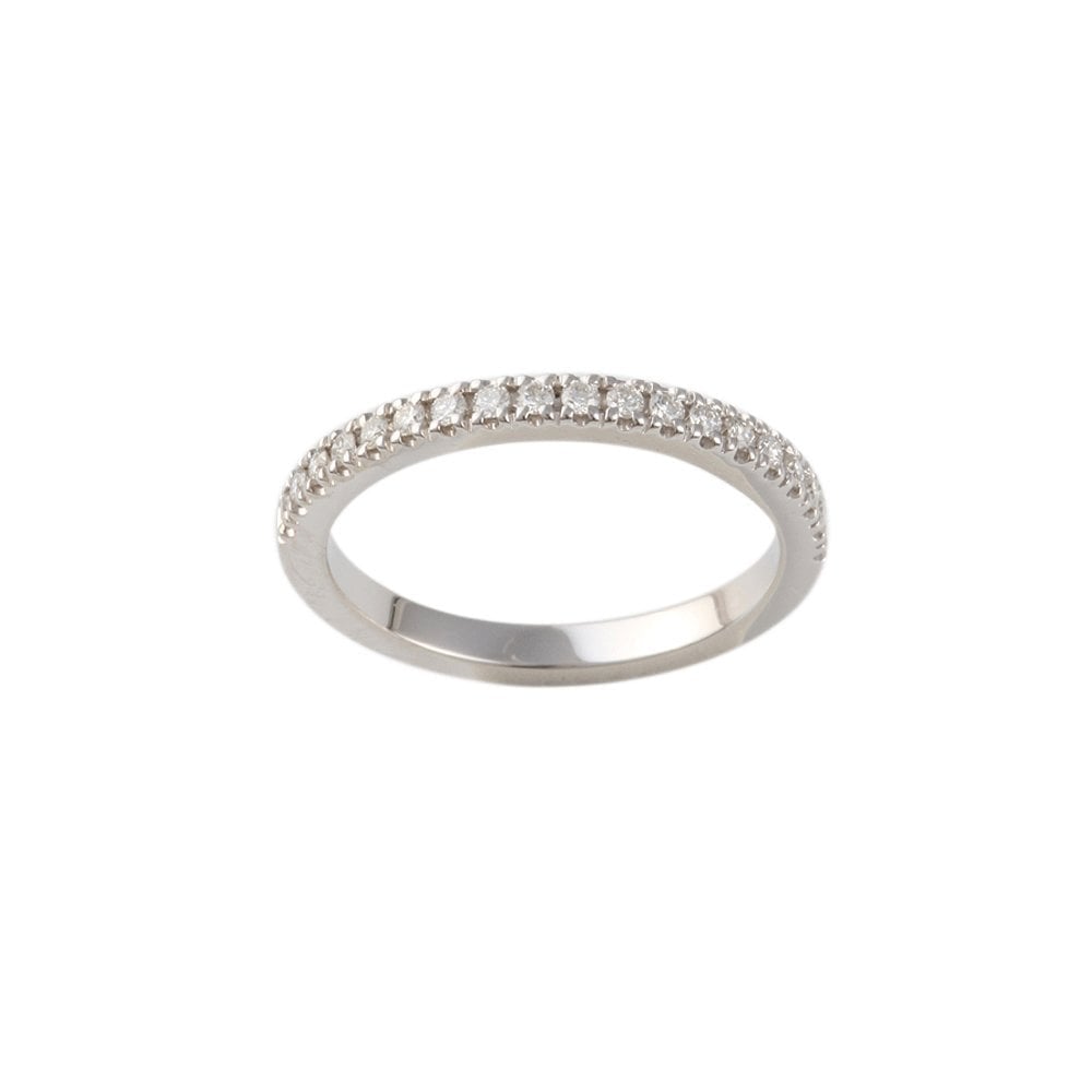 White Gold 0.20ct Round Brilliant Diamond Half Eternity Ring