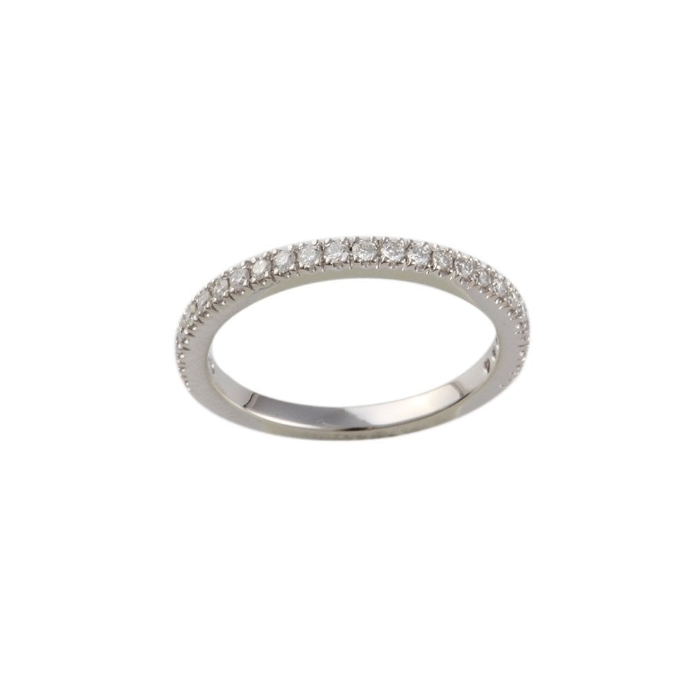 White Gold 0.25ct Round Brilliant Diamond Half Eternity Ring