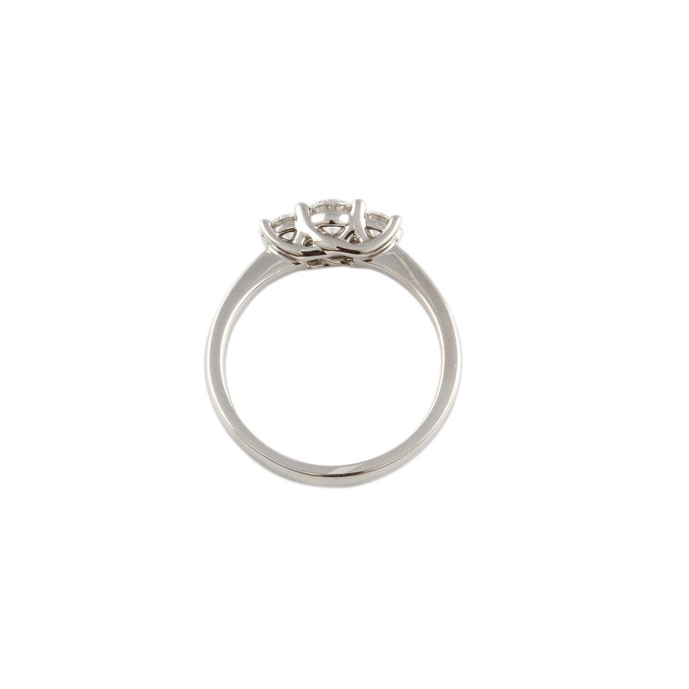 White Gold 0.35ct Round Brilliant Diamond Three Stone Ring