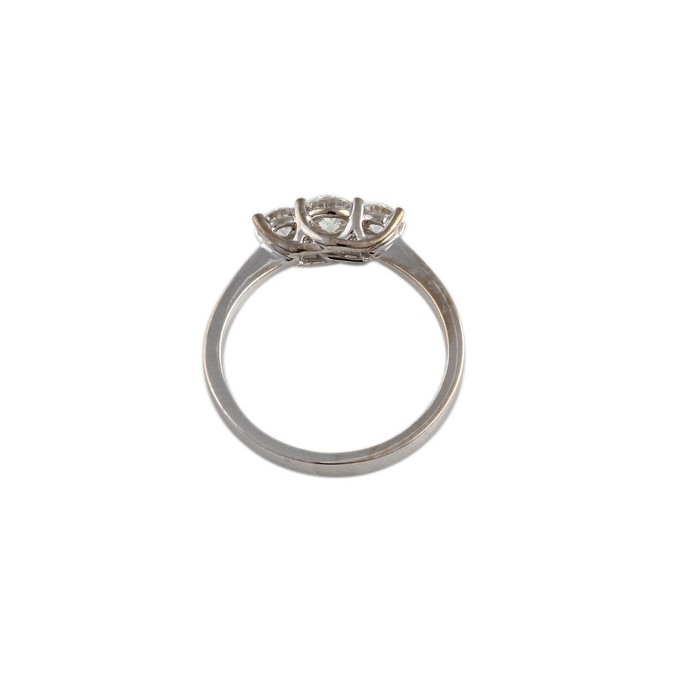 White Gold 0.55ct Round Brilliant Diamond Three Stone Ring