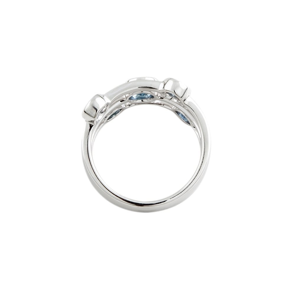 9ct Gold Aquamarine Bubble Ring 0.93ct