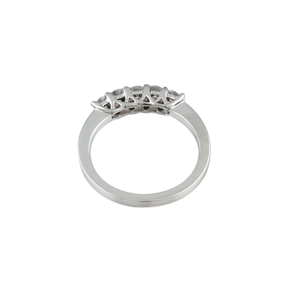 9ct  White Gold Five Stone Diamond Ring