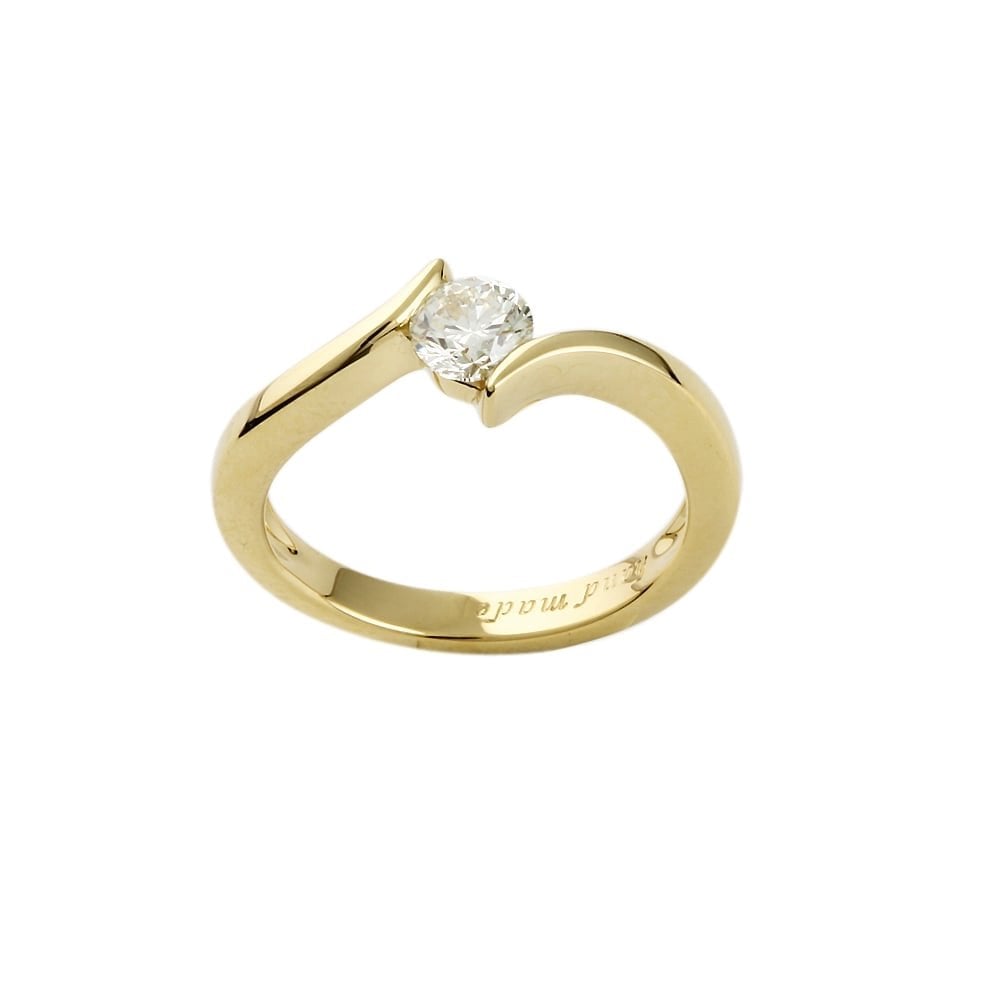9ct Gold Diamond Solitaire Ring 0.40ct
