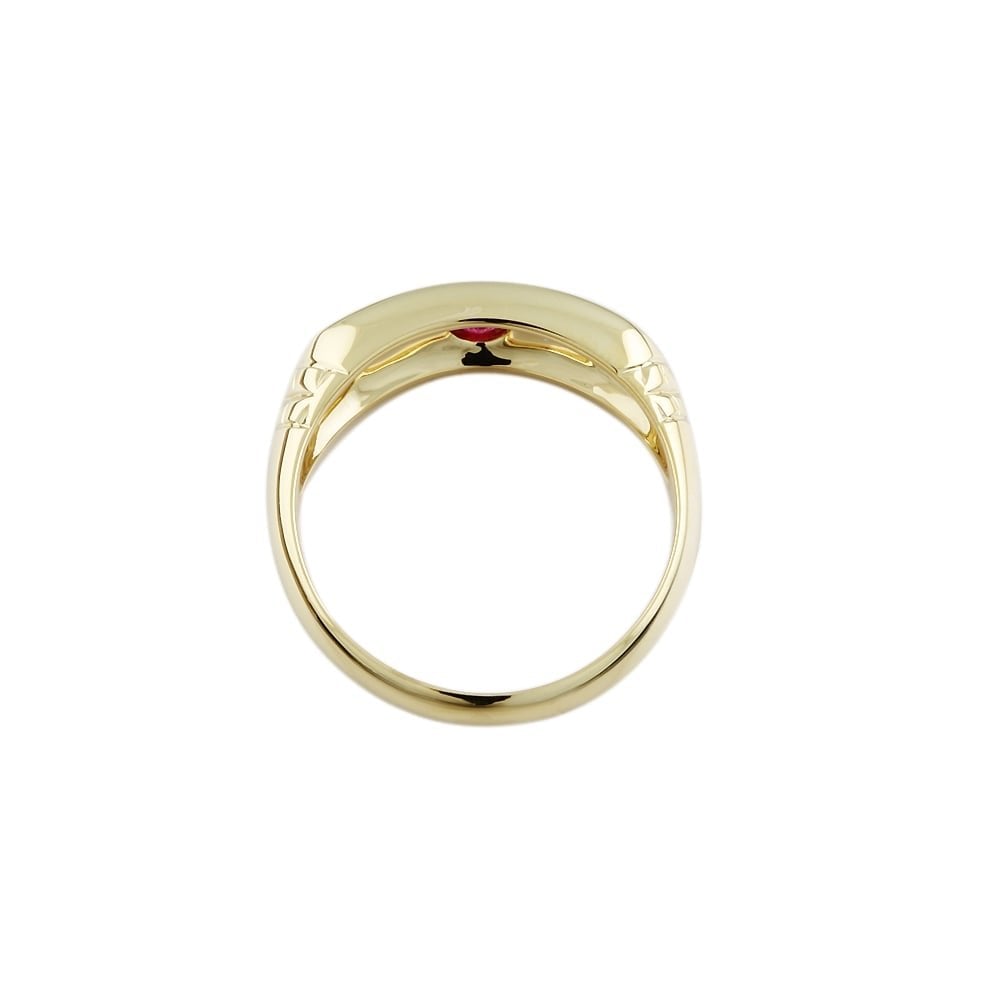 9ct Gold Ruby and Diamond Five Stone Ring