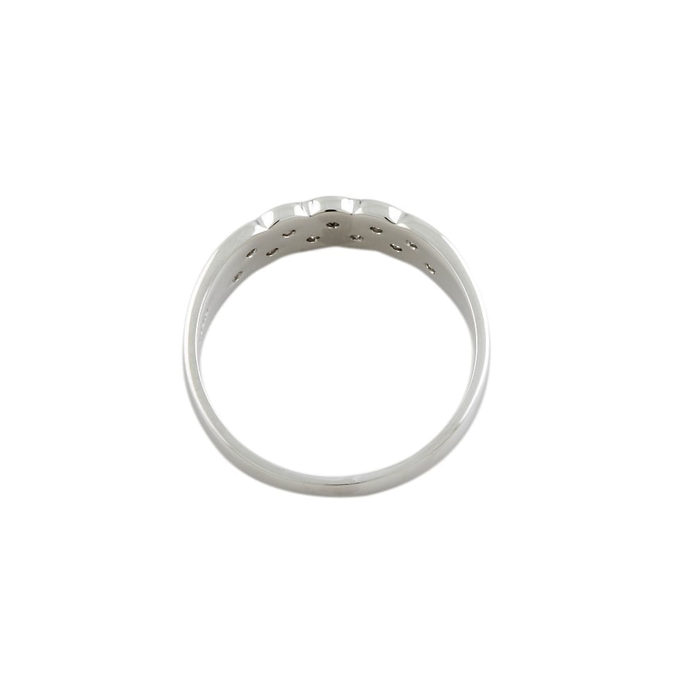 9ct White Gold Diamond Half Eternity Ring 0.24ct