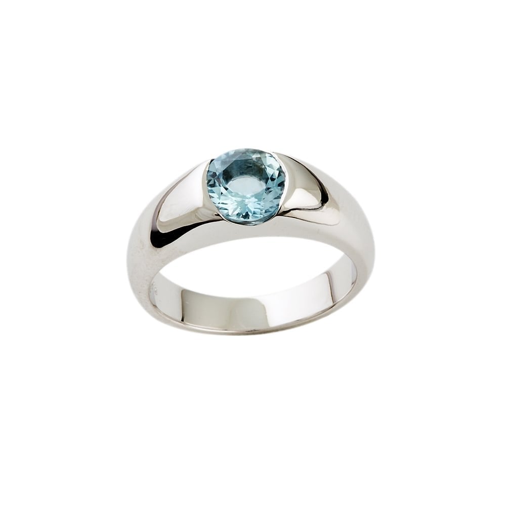 9ct Gold Aquamarine Dress Ring