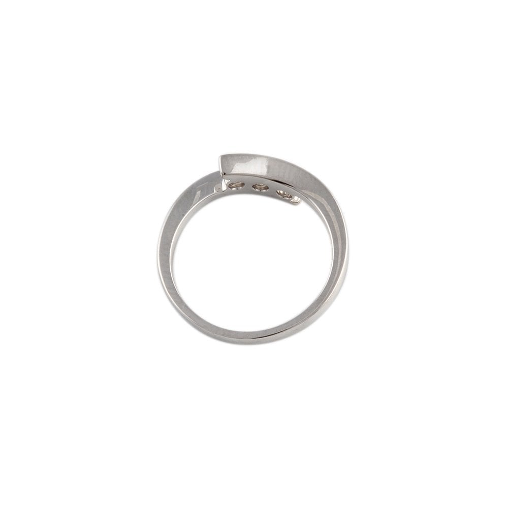 White Gold 0.20ct Round Brilliant Diamond Three Stone Ring