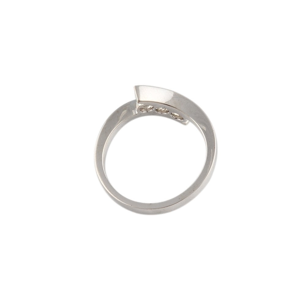 White Gold 0.50ct Round Brilliant Diamond Three Stone Ring