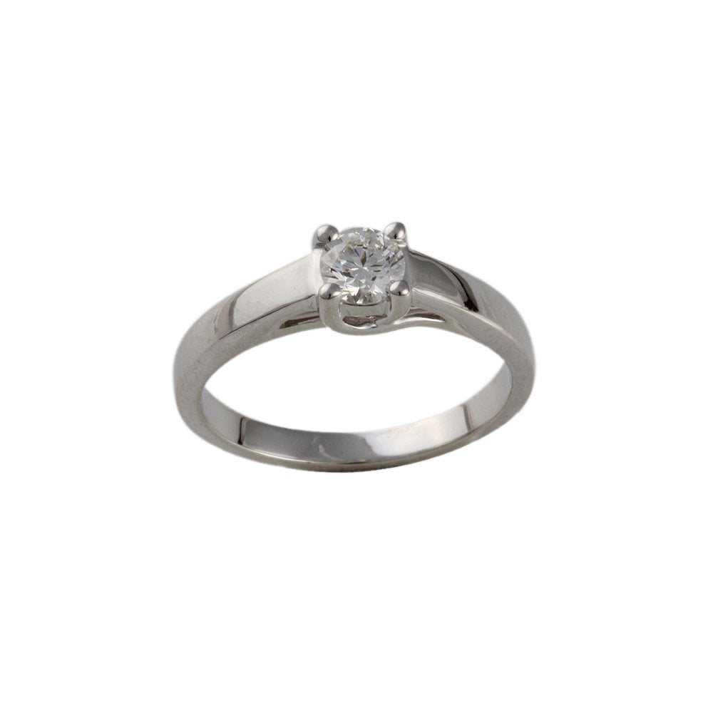White Gold 0.33ct Round Brilliant Diamond Solitaire  Ring