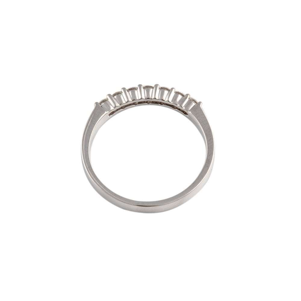 White Gold 0.55ct Round Brilliant Diamond Seven Stone Half Eternity Ring