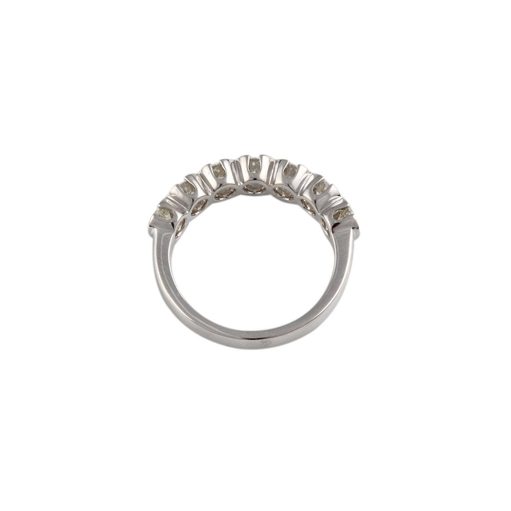 White Gold 0.45ct Round Brilliant Diamond Seven Stone Half Eternity Ring
