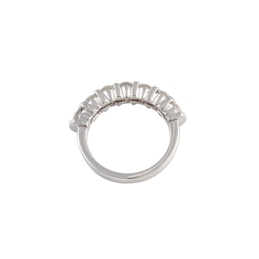 White Gold 1.05ct Round Brilliant Diamond Seven Stone Half Eternity Ring