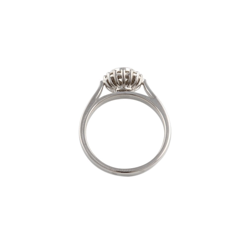 White Gold 0.60ct Round Brilliant Diamond Cluster Ring