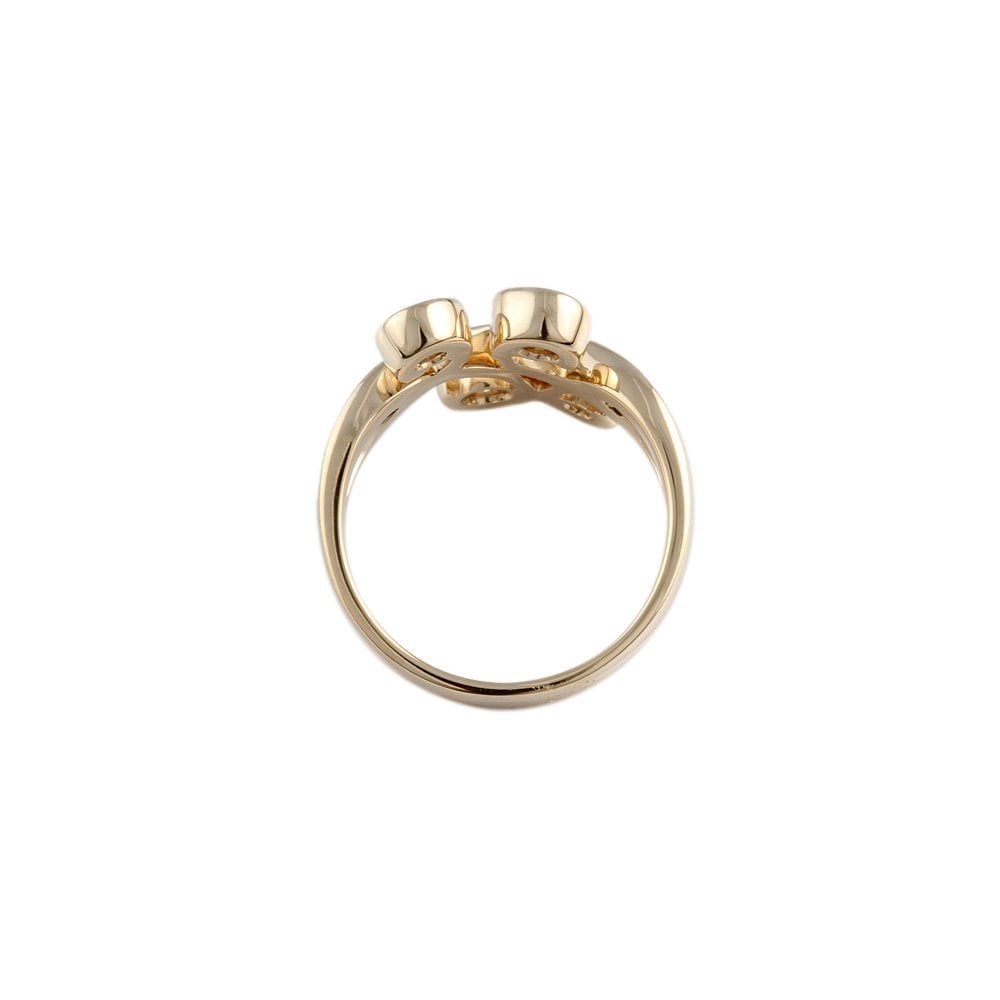 Yellow Gold 0.50ct Four Stone Round Brilliant Diamond Bubble Style Ring
