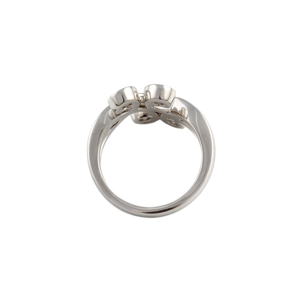 White Gold 0.70ct Four Stone Round Brilliant Diamond Bubble Style Ring
