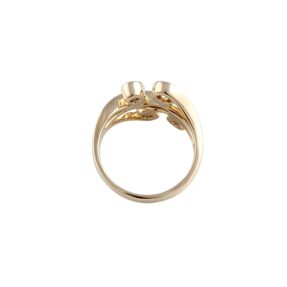 Yellow Gold 0.50ct Four Stone Round Brilliant Diamond Bubble Style Ring